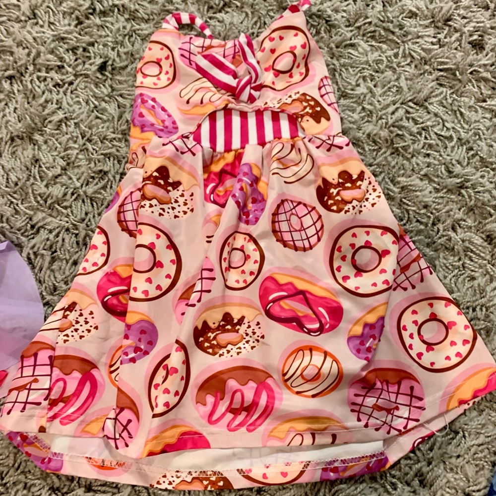 Donut Print Pink Dress